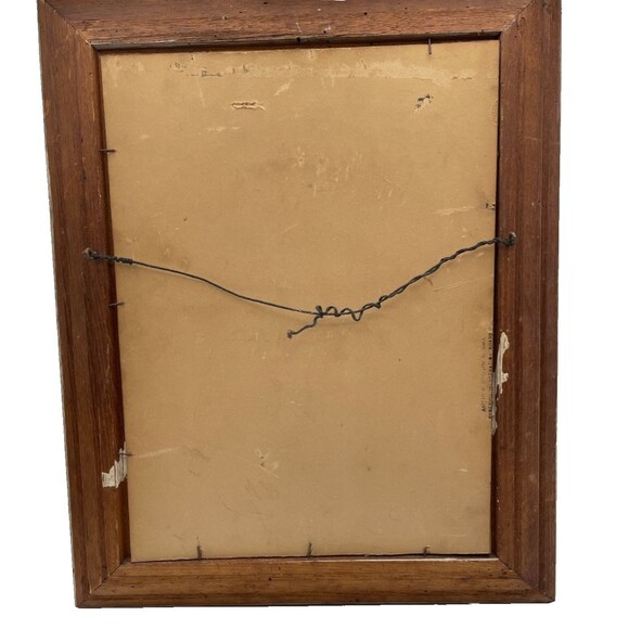 Vtg Framed Oil (?) Painting of Female Nude Standing 21" x 17" Signed B. Terry - Picture 9 of 10